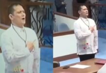Robin Padilla “Dirty Finger” While Singing “Lupang Hinirang”