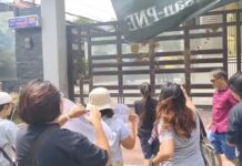 Militant Group Members Throw Mud at Gate of St. Gerrard Constructions Owned by Discaya Family