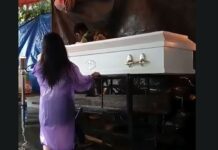 Coffin Placed on Kolong-Kolong to Keep It Safe From Floodwaters
