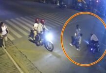 Motorcycle Rider Flees Traffic Enforcer, Allegedly Leaves Partner & Child Behind