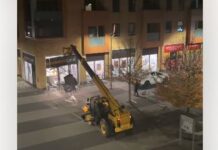 ATM Pulled Out of Supermarket Using Telehandler in Daring Midnight Robbery