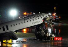 Pilot, co-pilot killed after passenger jet hits ground fire truck at New York’s LaGuardia airport