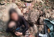 Female Rebel Carrying M16 Left Behind by Group After Clash in Occidental Mindoro