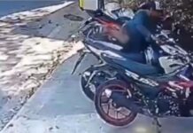 Man Caught on CCTV Stealing Parked Motorcycle in Quezon City