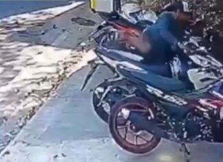 Man Caught on CCTV Stealing Parked Motorcycle in Quezon City