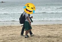 2 Students in School Uniform Spotted at Nagtabon Beach