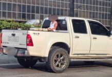 Driver Faces Penalties After Child Seen Riding at Back of Pickup Truck