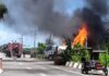 Gas Station Along Highway in Aurora Catches Fire