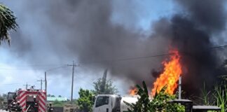 Gas Station Along Highway in Aurora Catches Fire