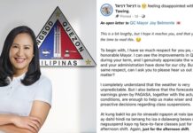 Joy Belmonte Responds to Student’s Concerns Over Delayed Class Suspensions