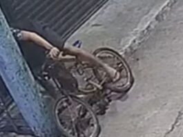 Bicycle Rider Caught on CCTV Stealing Water Meter in Caloocan