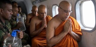Buddhist Monks Take to the Skies as Sri Lanka Battles Severe Drought