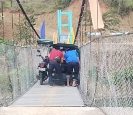 Newly Opened Footbridge in Aklan Draws Attention After Tricycle Attempts to Cross