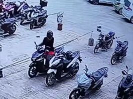 Man Caught on CCTV Stealing Helmet From Parked Motorcycle in Puerto Princesa