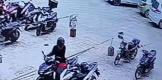 Man Caught on CCTV Stealing Helmet From Parked Motorcycle in Puerto Princesa