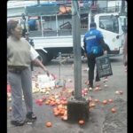 Fruit Vendor Throws Away Goods After Authorities Confiscate Them