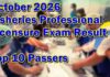 Fisheries Professional Licensure Exam Result October 2026 – Top 10 Passers