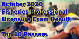 Fisheries Professional Licensure Exam Result October 2026 – Top 10 Passers