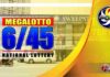 6/45 Lotto Winner: One Winner Bags Multi-Million Jackpot Prize (October 16, 2026)
