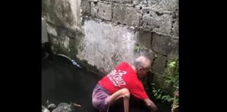 Senior Citizen Allegedly Forced by Own Child to Clean Dirty Canal